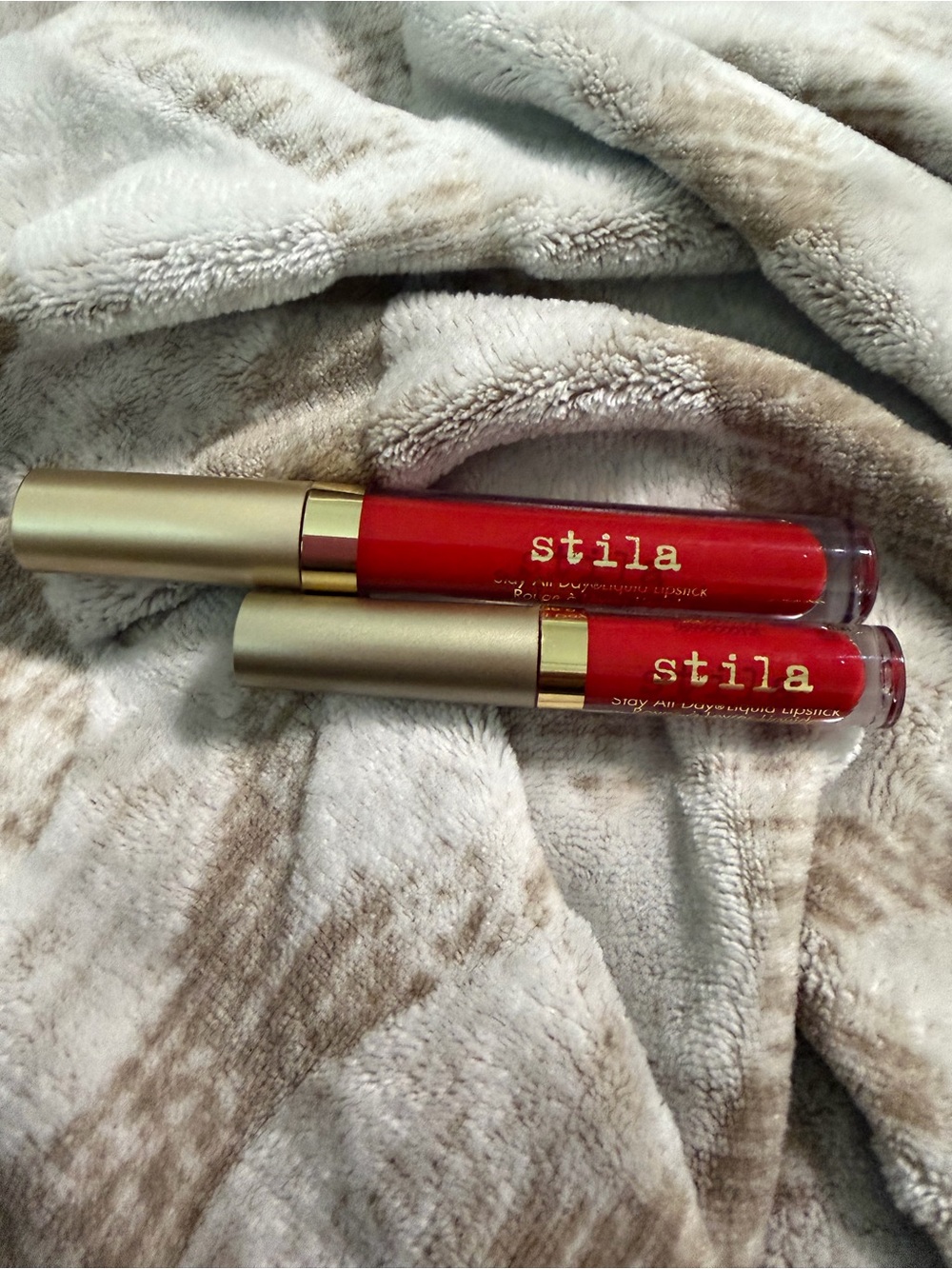 Stila Red Liquid Lipstick Duo with Gold Caps